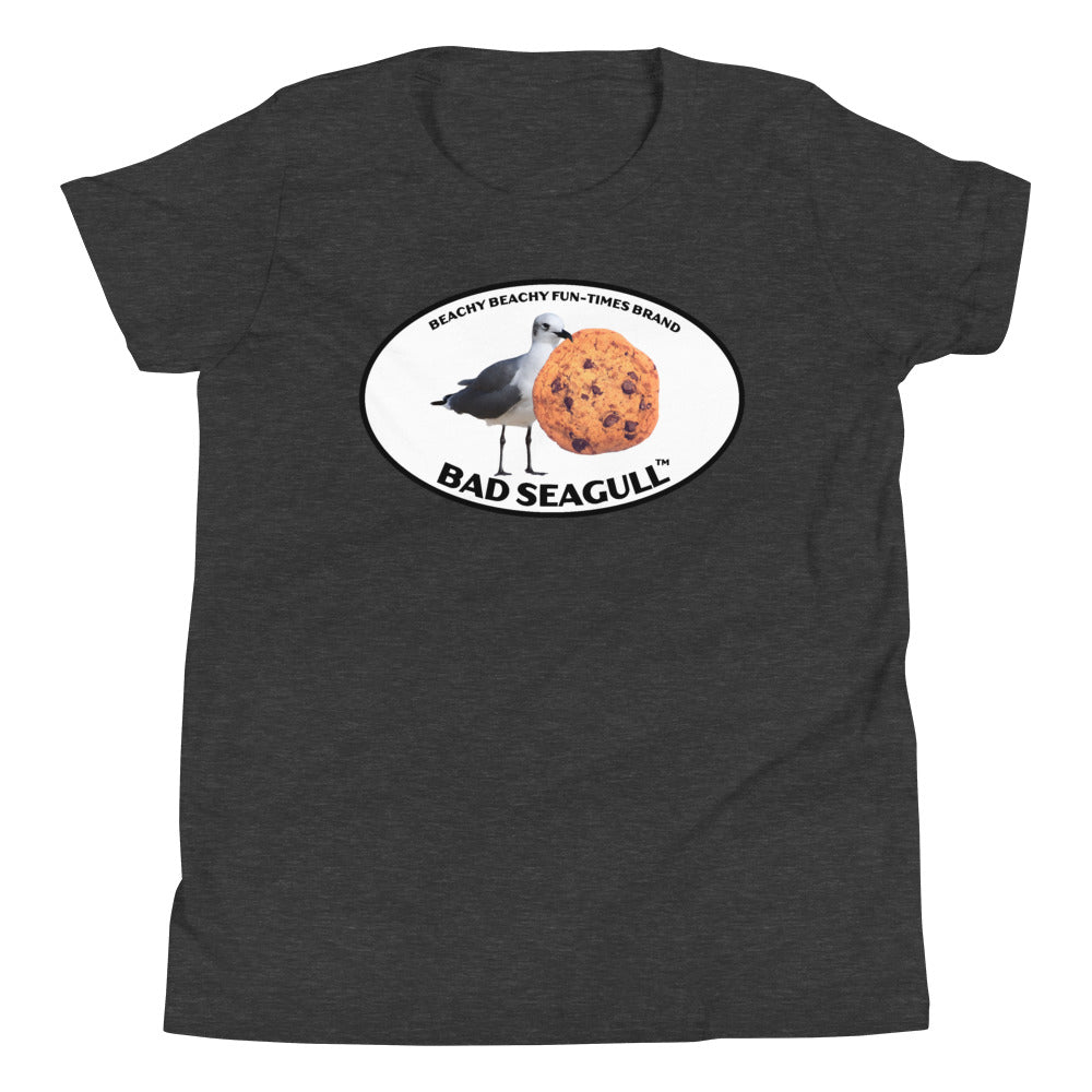 Bad Seagull with Chocolate Chip Cookie Kids Tee