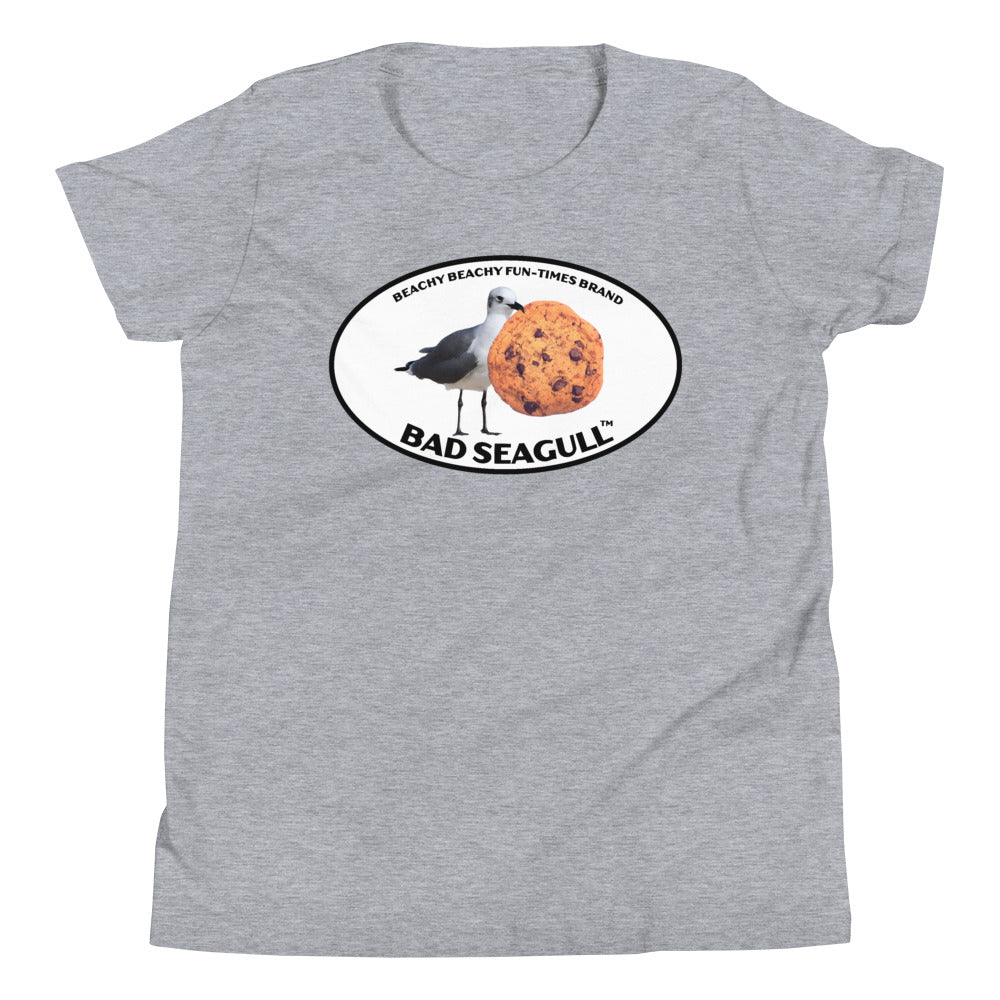 Bad Seagull with Chocolate Chip Cookie Kids Tee