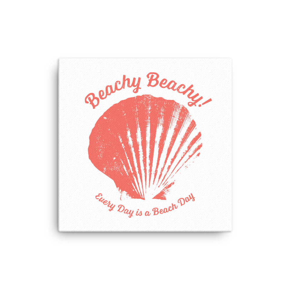Beachy Beachy Vintage Scallop Shell Canvas Wall Art
