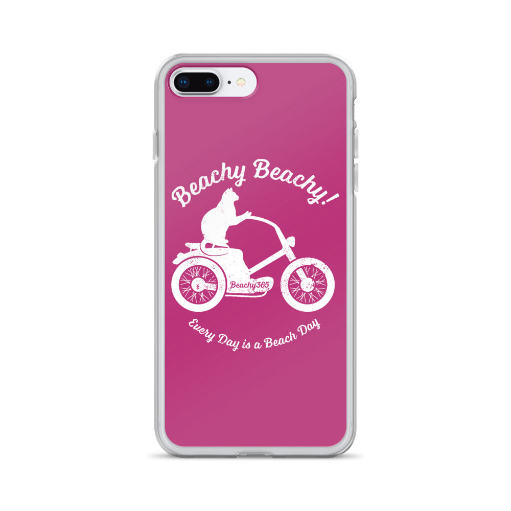 Beachy Beachy Vintage Scooter-Cat iPhone Case