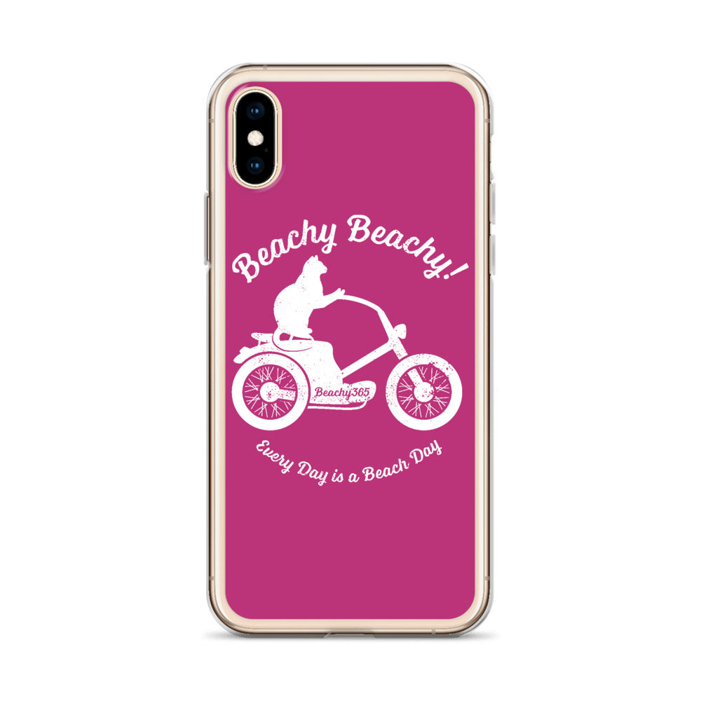 Beachy Beachy Vintage Scooter-Cat iPhone Case