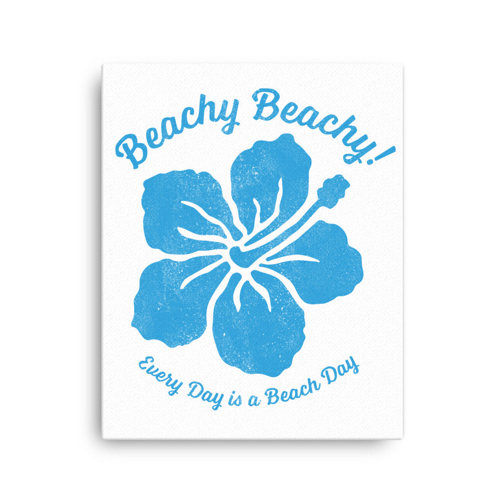 Beachy Beachy Vintage Tropical Flower Canvas Wall Art