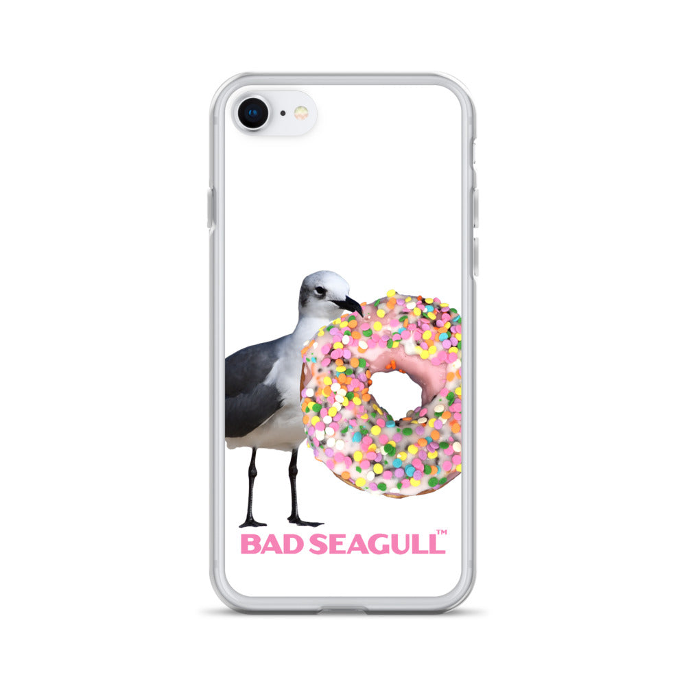 Bad Seagull with Doughnut Extreme-Close-Up iPhone Case