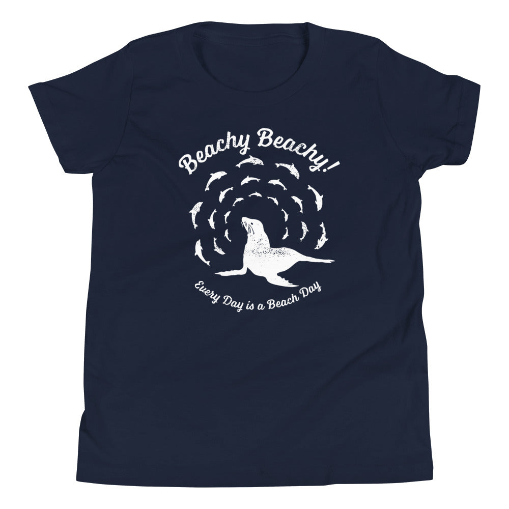 Beachy Beachy Vintage Sea Lion and Dolphins Kids Tee