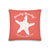 Beachy Beachy Vintage Lucky Starfish on Coral Pillow - 2-Sided Print