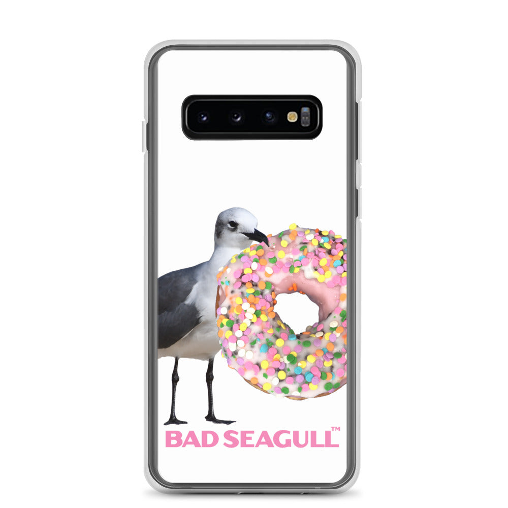 Bad Seagull with Doughnut Extreme-Close-Up Samsung Phone Case