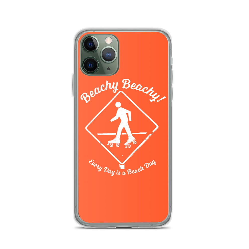Beachy Beachy Vintage Rollerskater Crossing iPhone Case
