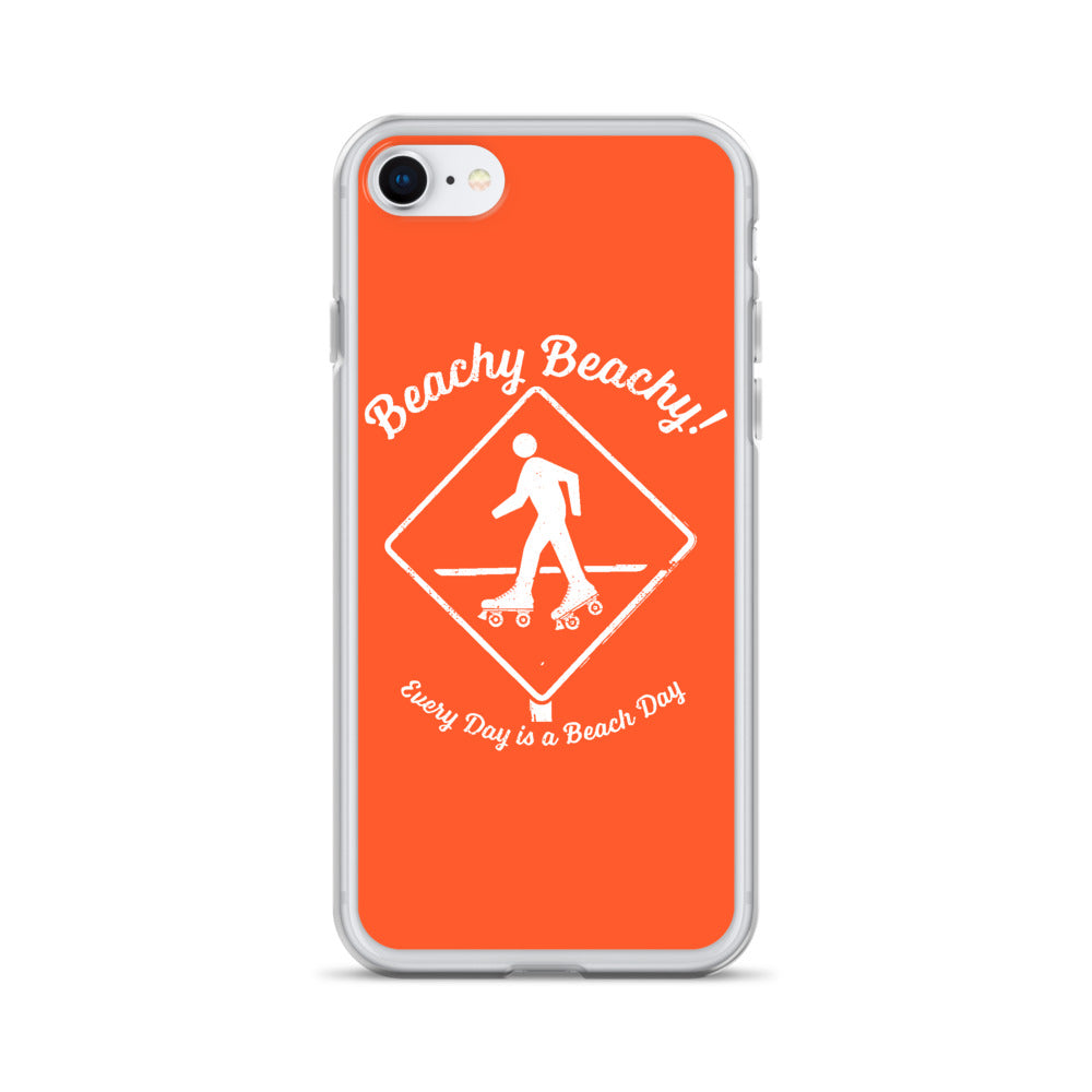 Beachy Beachy Vintage Rollerskater Crossing iPhone Case