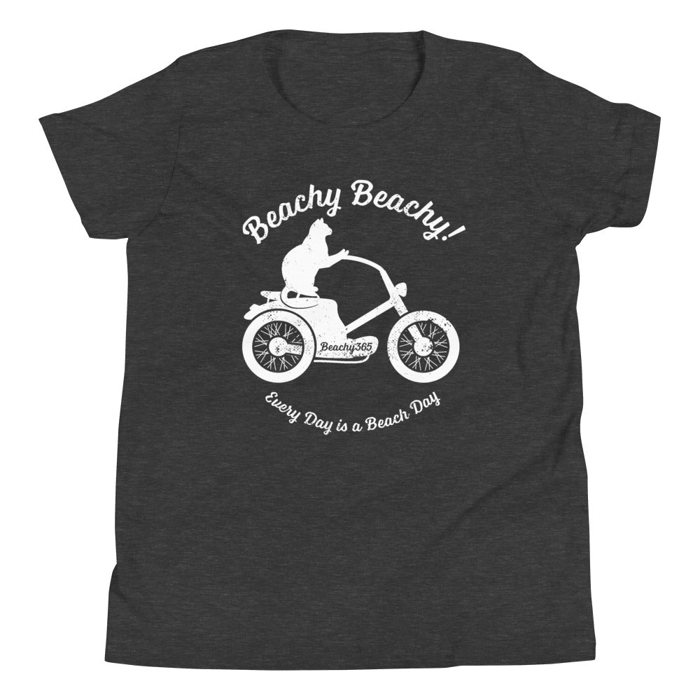 Beachy Beachy Vintage Scooter-Cat Kids Tee