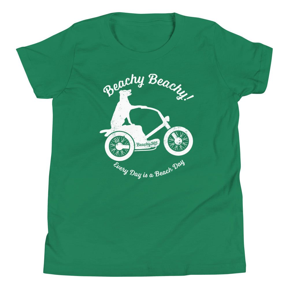 Beachy Beachy Vintage Scooter-Dog Kids Tee