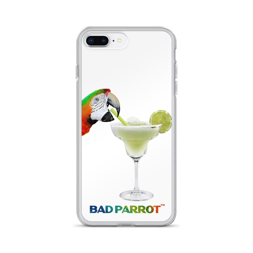 Bad Parrot Face with Margarita Extreme-Close-Up iPhone Case