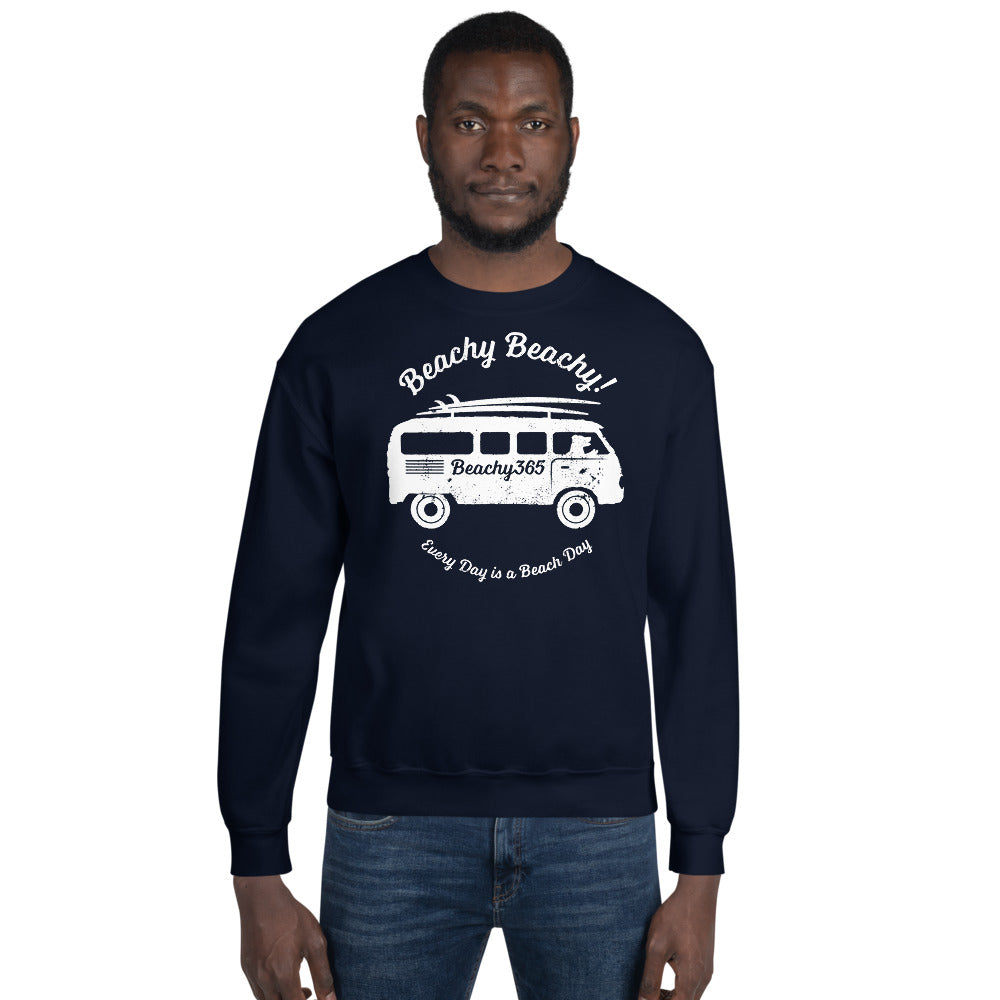 Beachy Beachy Vintage Surfbus Dog Men/Unisex Sweatshirt