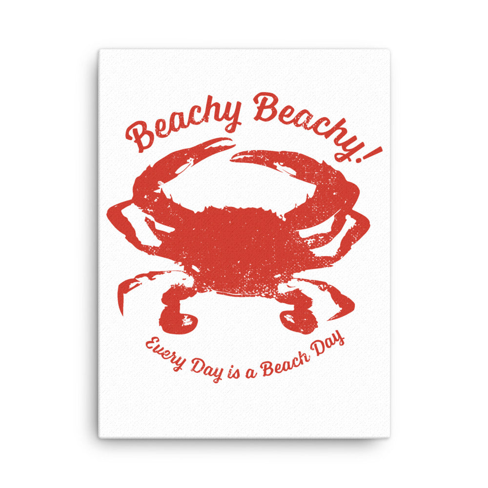 Beachy Beachy Vintage Crab Canvas Wall Art