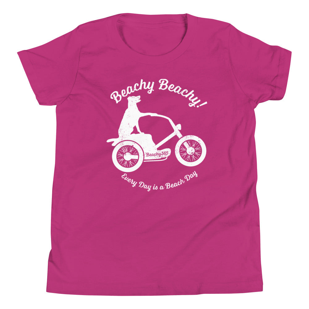 Beachy Beachy Vintage Scooter-Dog Kids Tee
