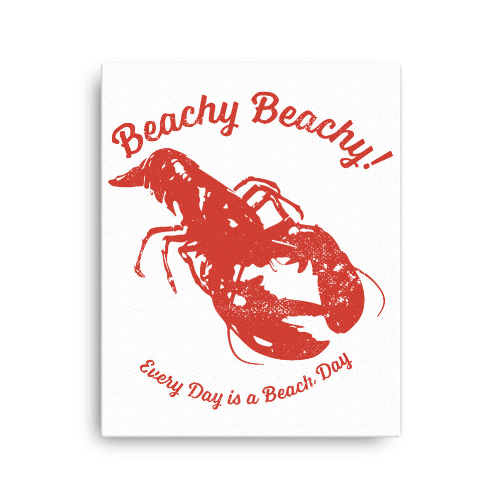 Beachy Beachy Vintage Lobster Canvas Wall Art