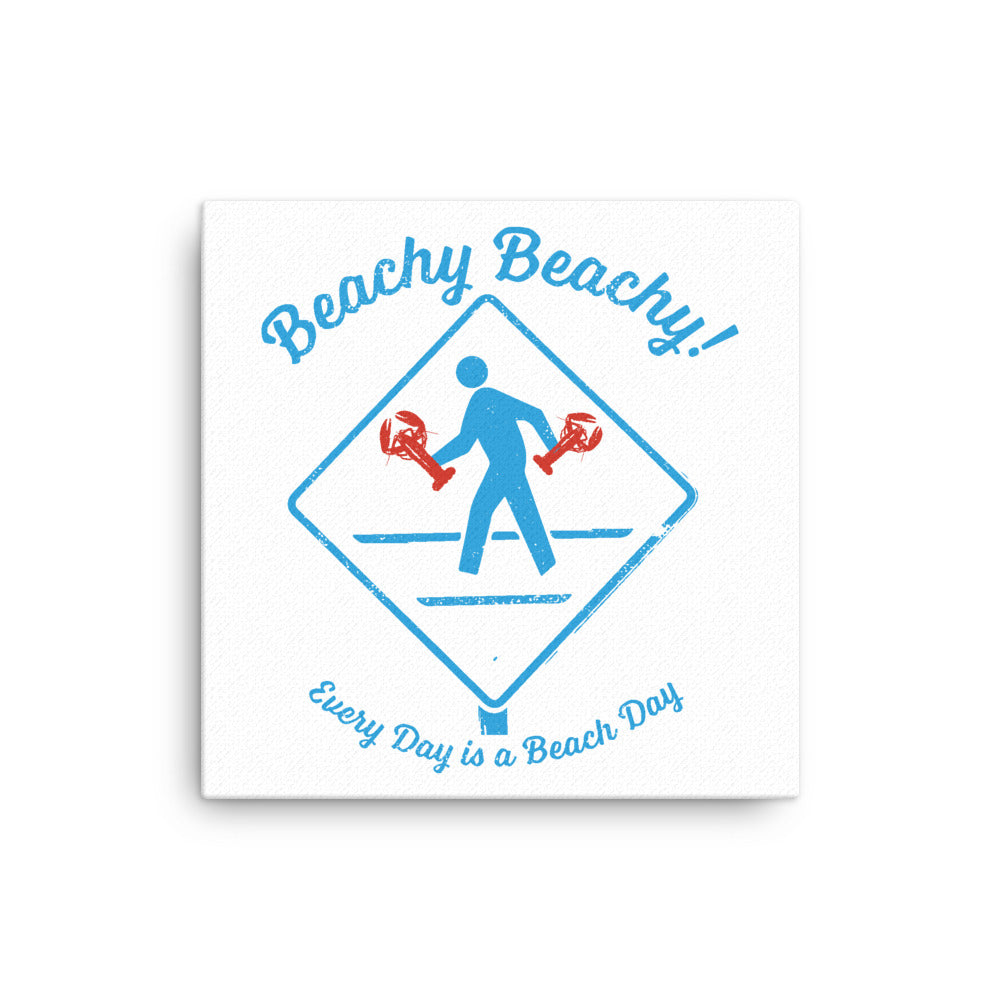 Beachy Beachy Vintage Lobsterman Crossing Canvas Wall Art