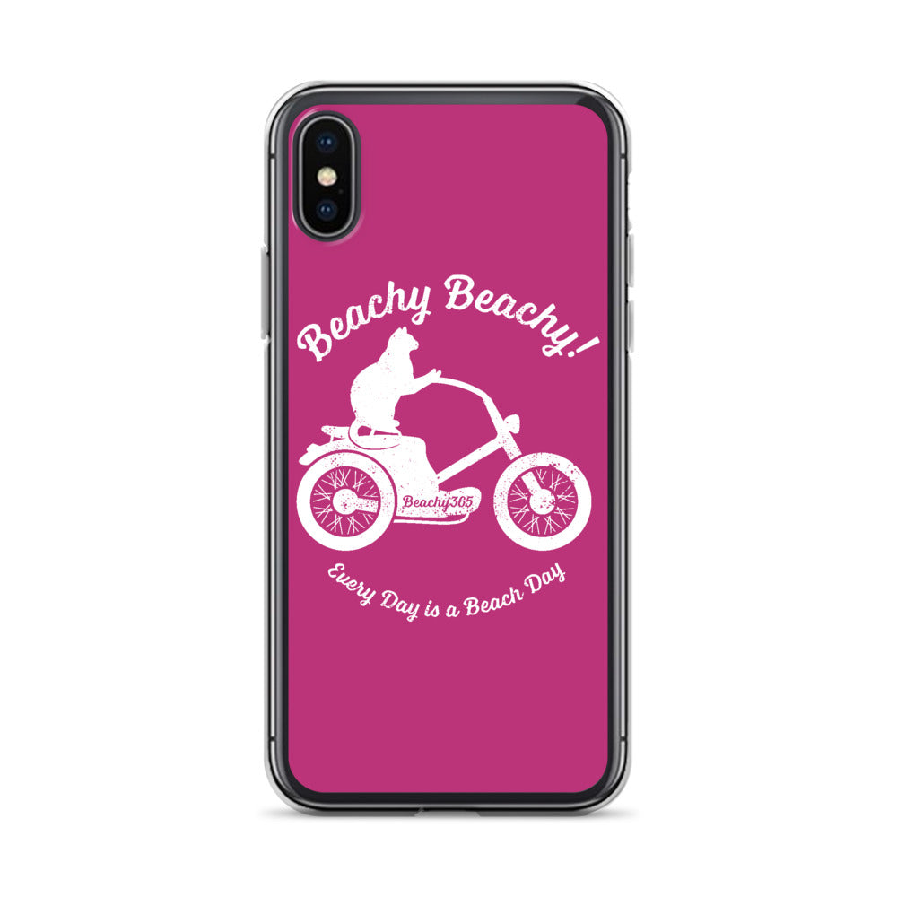 Beachy Beachy Vintage Scooter-Cat iPhone Case