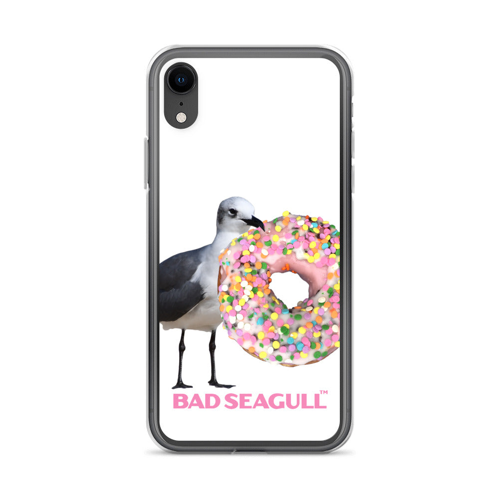 Bad Seagull with Doughnut Extreme-Close-Up iPhone Case