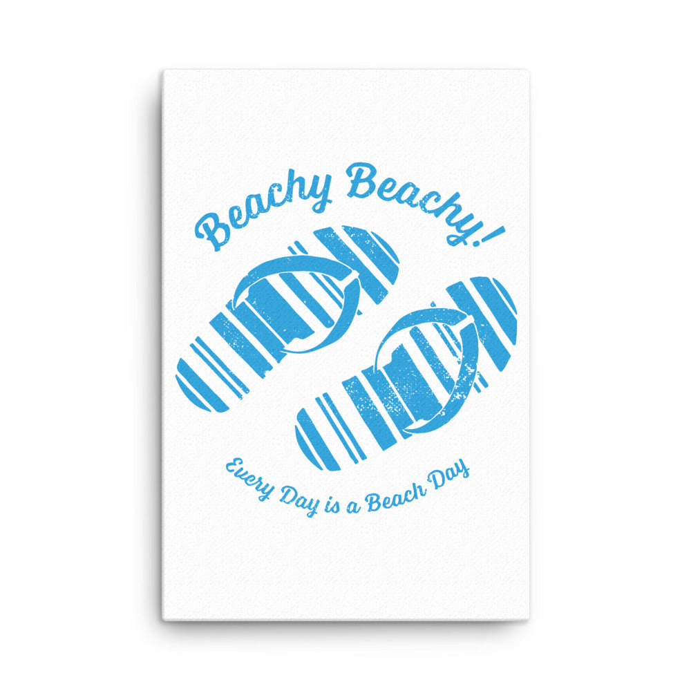 Beachy Beachy Vintage Flip Flops Canvas Wall Art