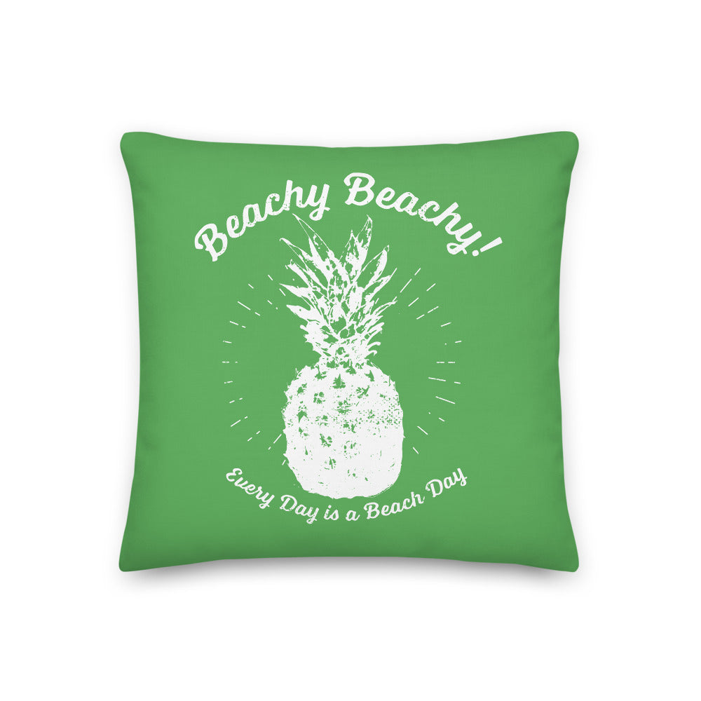 Beachy Beachy Vintage Pineapple on Green Pillow - 2-Sided Print