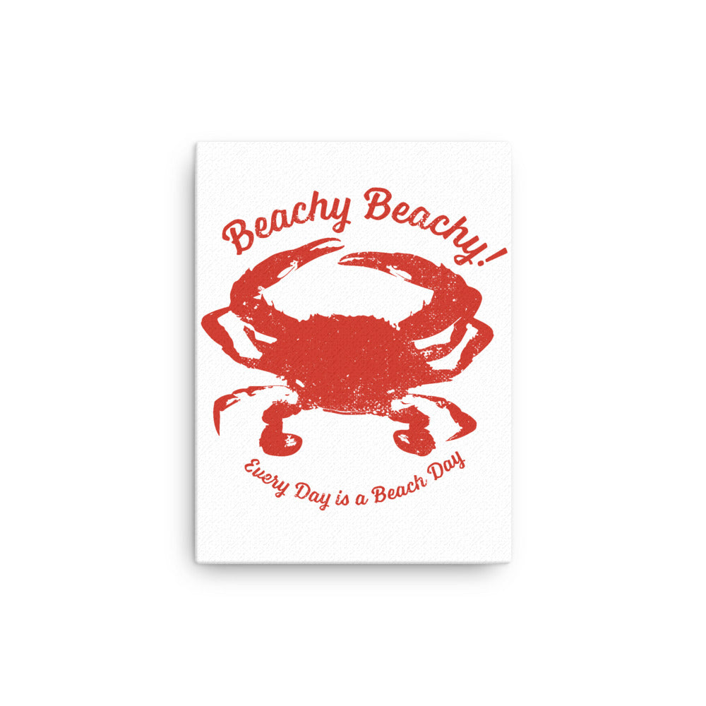 Beachy Beachy Vintage Crab Canvas Wall Art