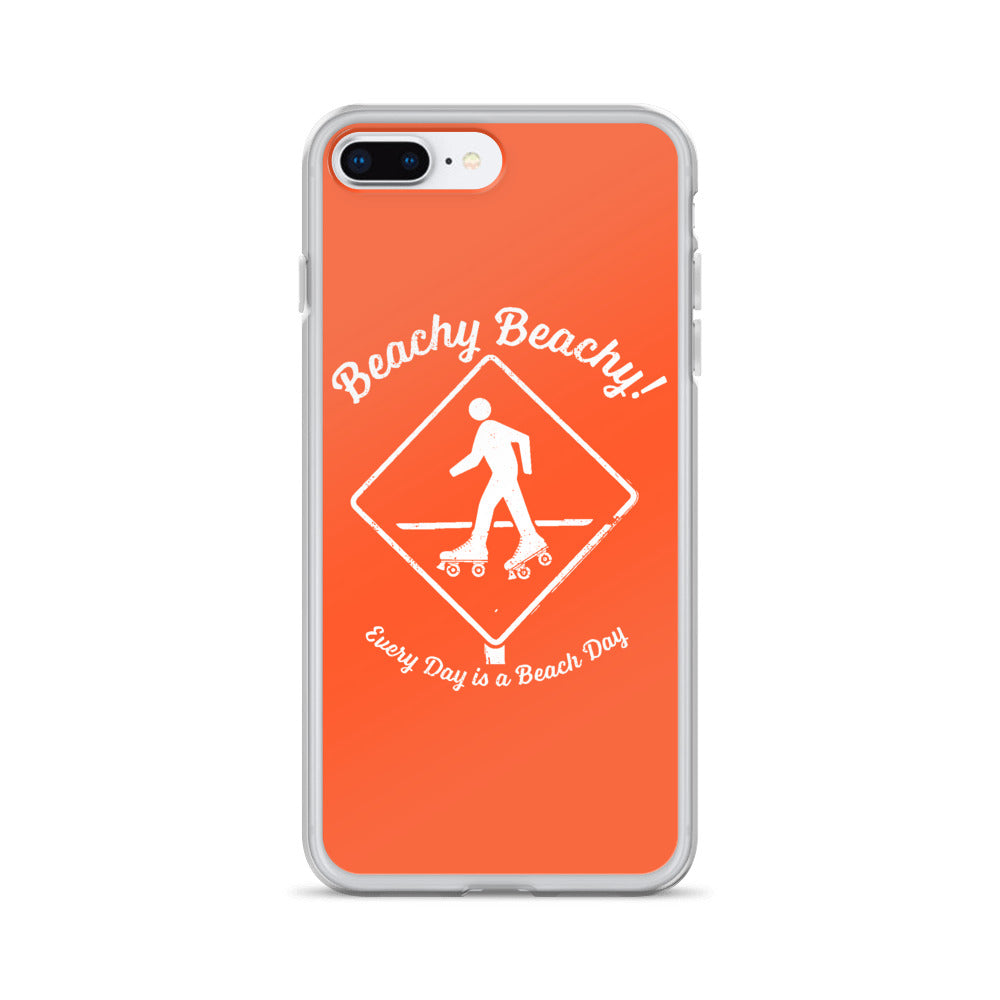 Beachy Beachy Vintage Rollerskater Crossing iPhone Case