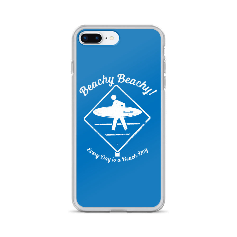Beachy Beachy Vintage Surfer Crossing iPhone Case