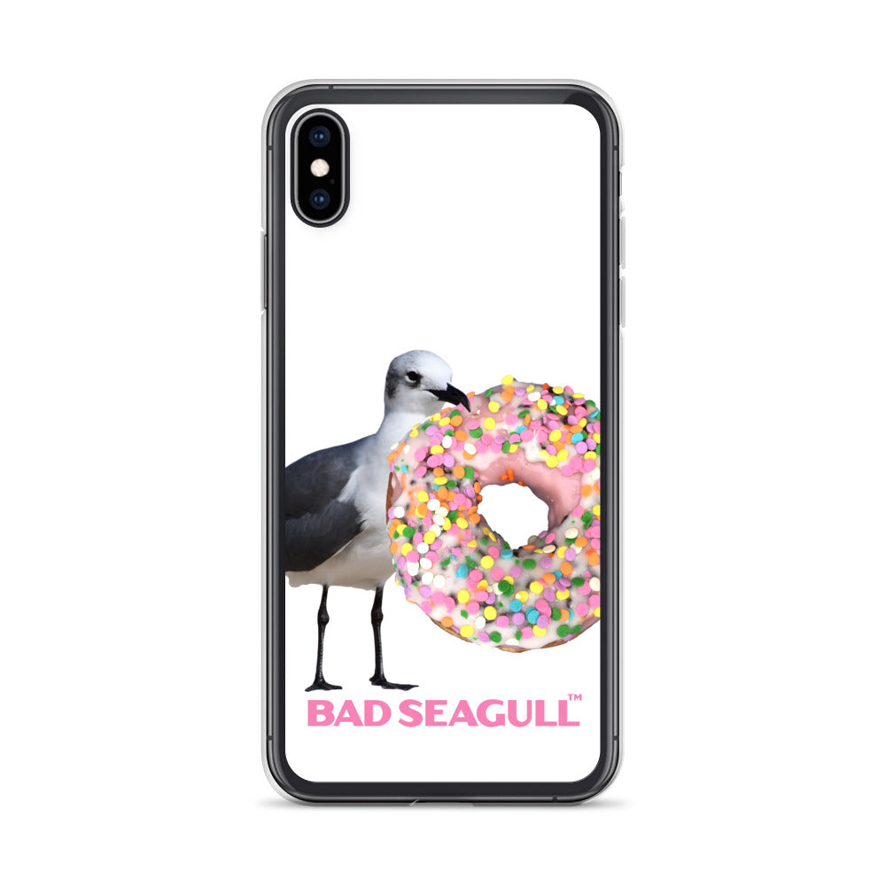 Bad Seagull with Doughnut Extreme-Close-Up iPhone Case