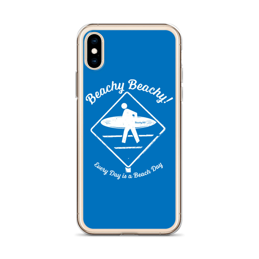 Beachy Beachy Vintage Surfer Crossing iPhone Case