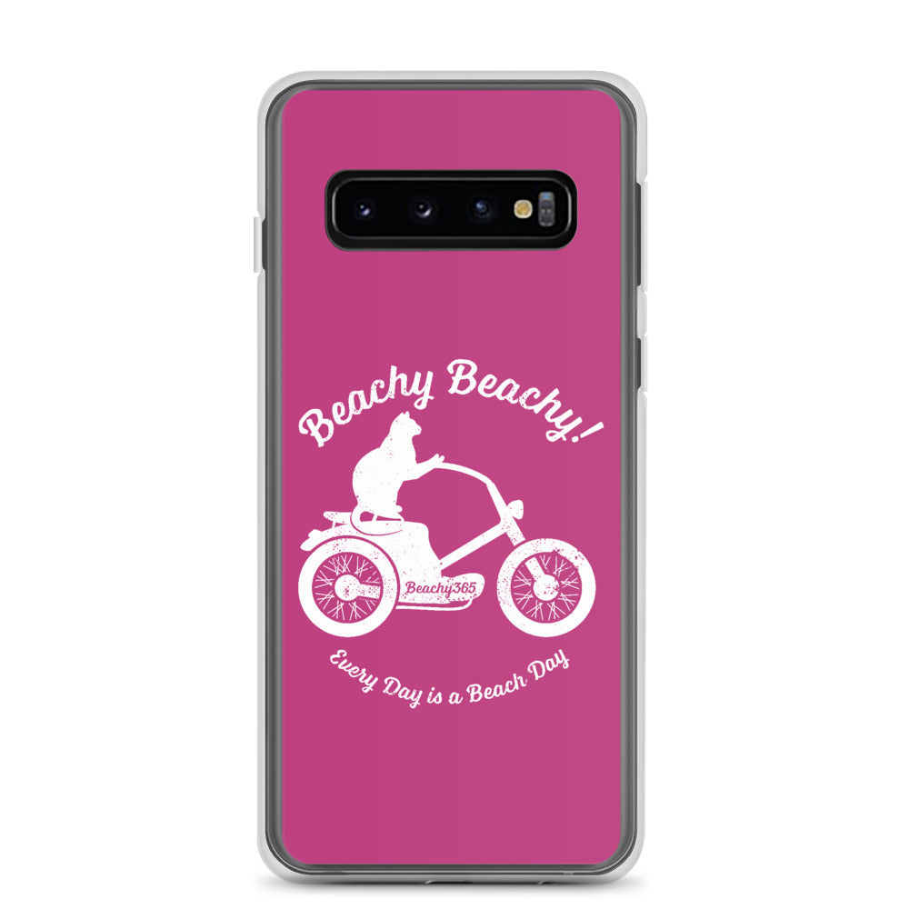 Beachy Beachy Vintage Scooter-Cat Samsung Phone Case