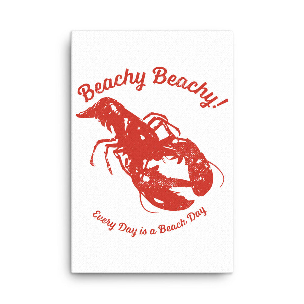 Beachy Beachy Vintage Lobster Canvas Wall Art