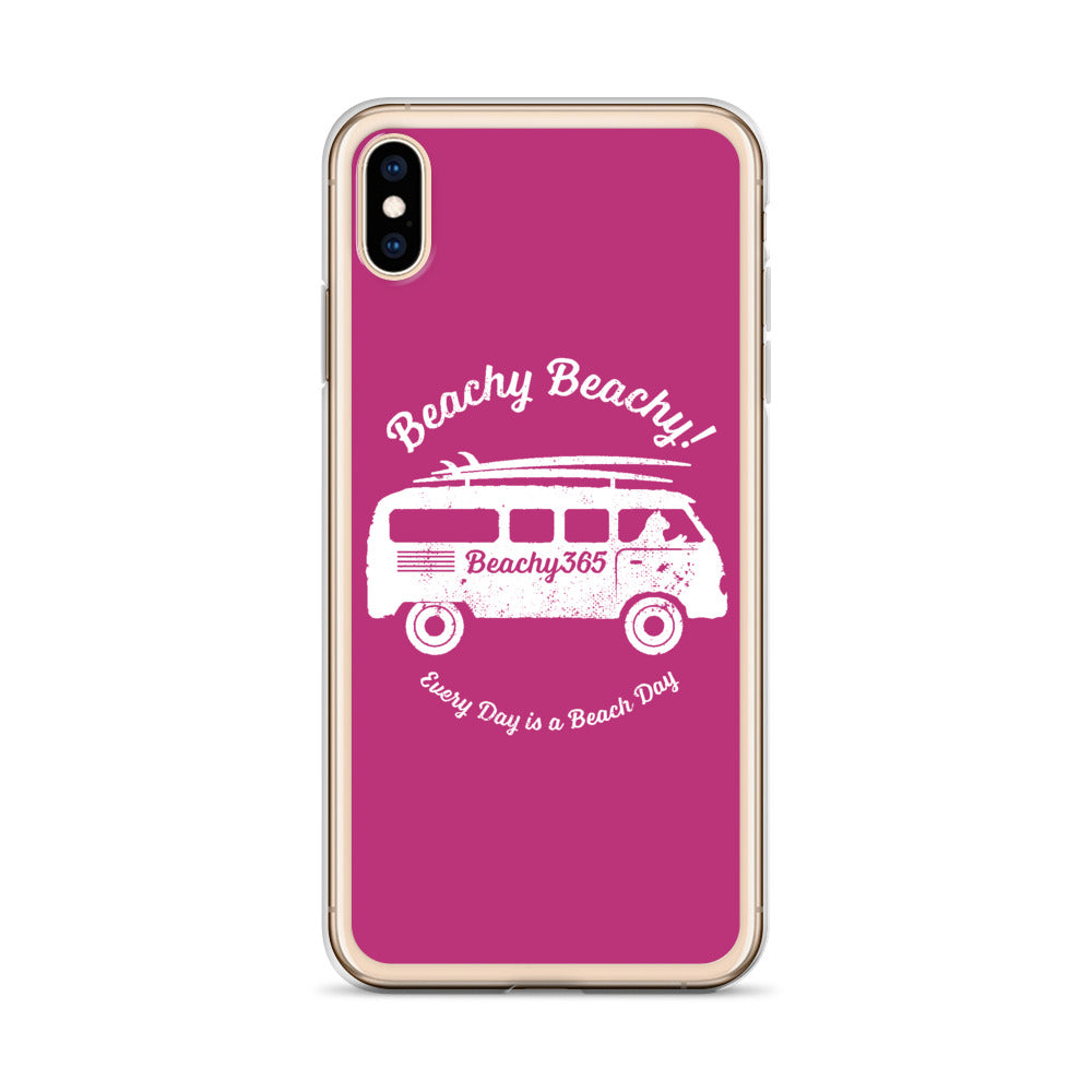 Beachy Beachy Vintage Surfbus Cat iPhone Case