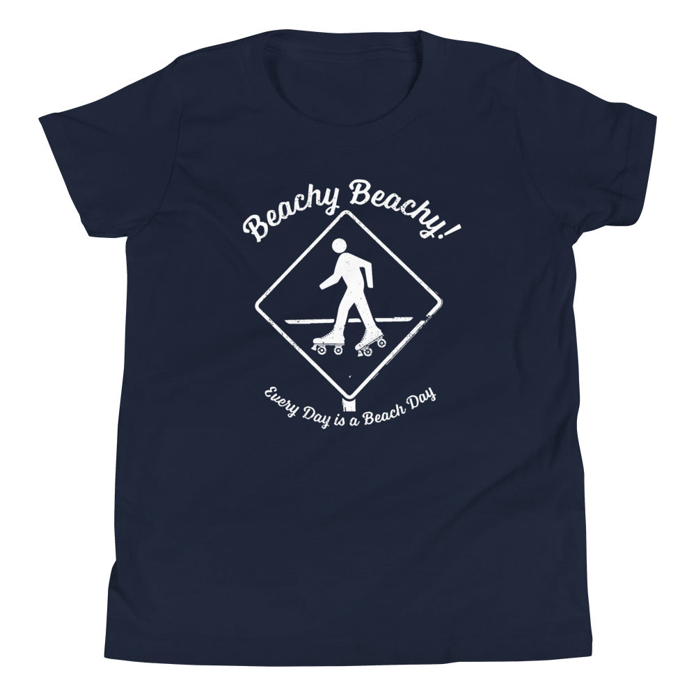 Beachy Beachy Vintage Rollerskater Crossing Kids Tee