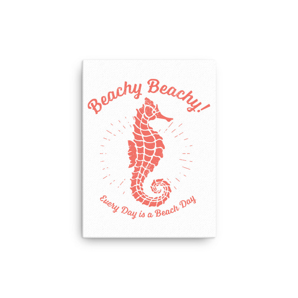 Beachy Beachy Vintage Seahorse Canvas Wall Art