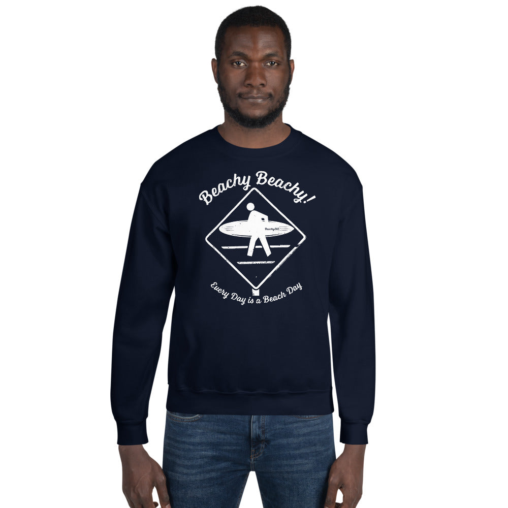 Beachy Beachy Vintage Surfer Crossing Men/Unisex Sweatshirt