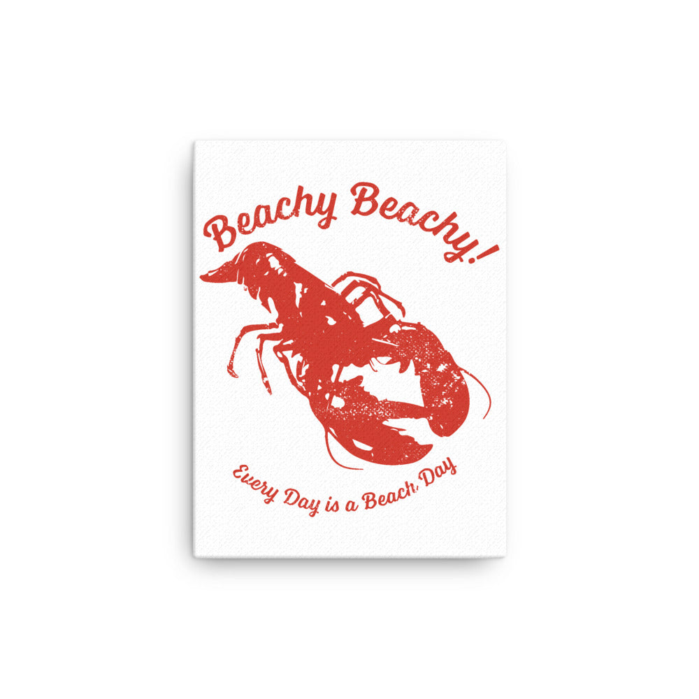 Beachy Beachy Vintage Lobster Canvas Wall Art