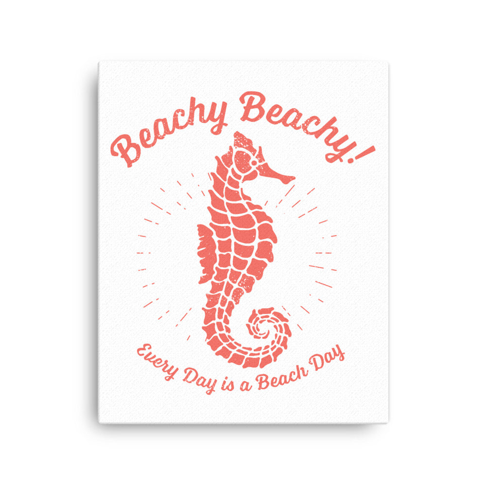 Beachy Beachy Vintage Seahorse Canvas Wall Art