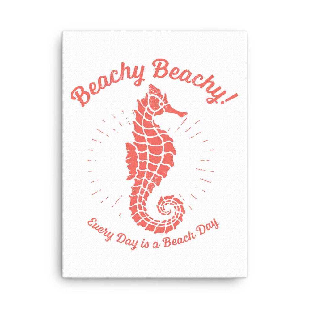 Beachy Beachy Vintage Seahorse Canvas Wall Art
