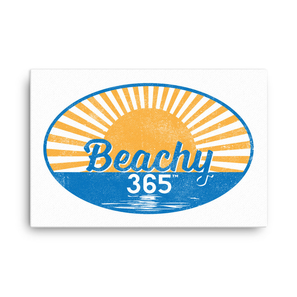 Beachy365 Vintage Logo Canvas Wall Art