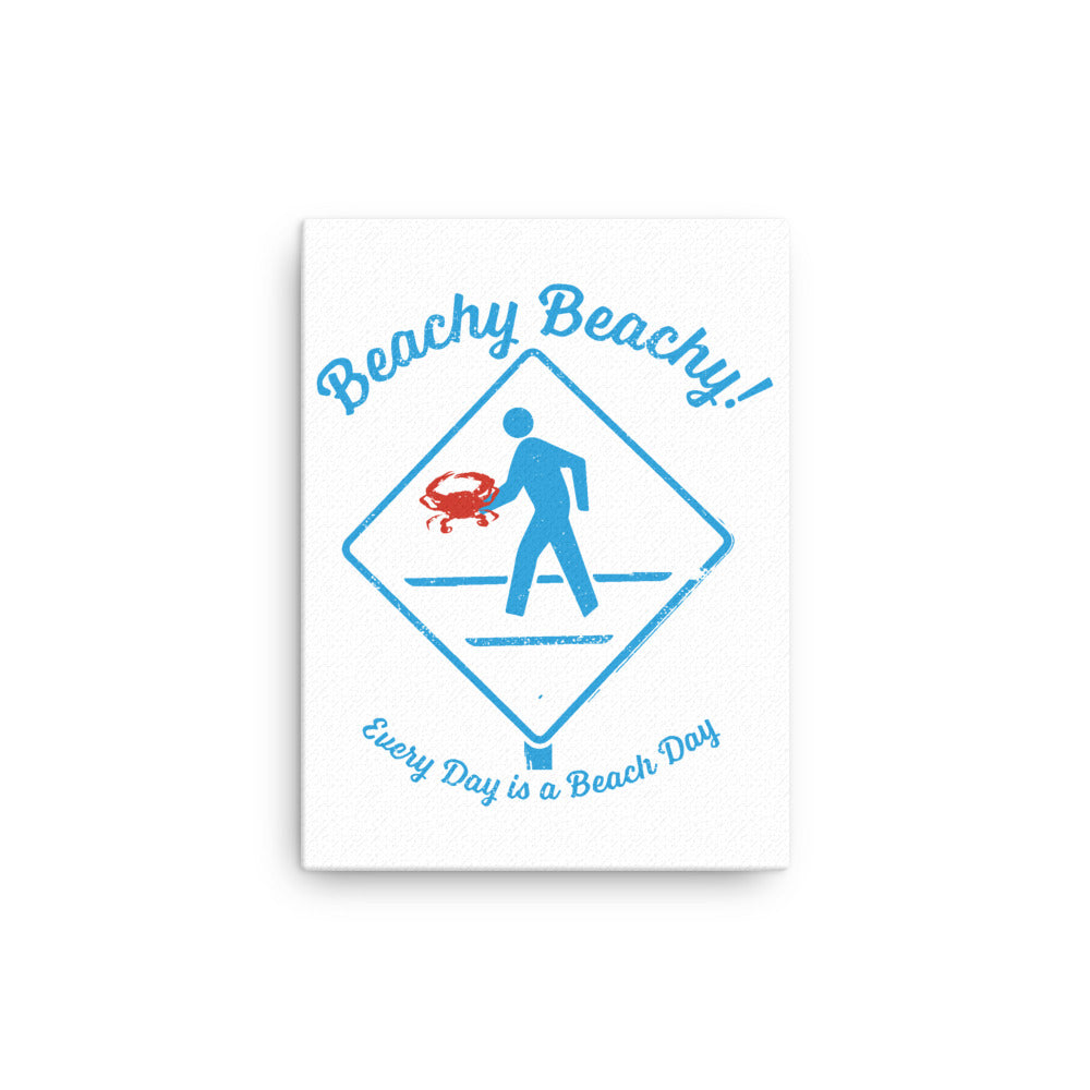 Beachy Beachy Vintage Crabber Crossing Canvas Wall Art