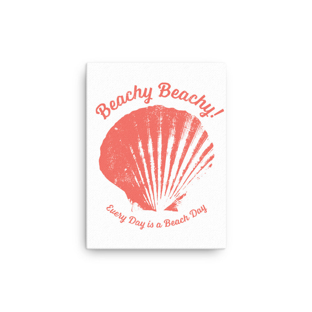 Beachy Beachy Vintage Scallop Shell Canvas Wall Art