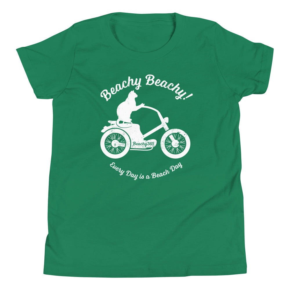 Beachy Beachy Vintage Scooter-Cat Kids Tee
