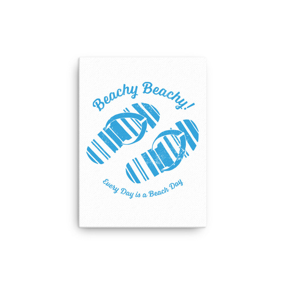 Beachy Beachy Vintage Flip Flops Canvas Wall Art