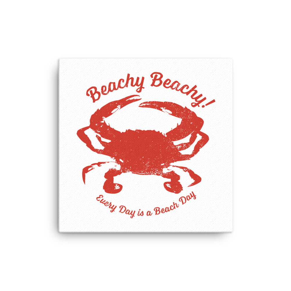Beachy Beachy Vintage Crab Canvas Wall Art