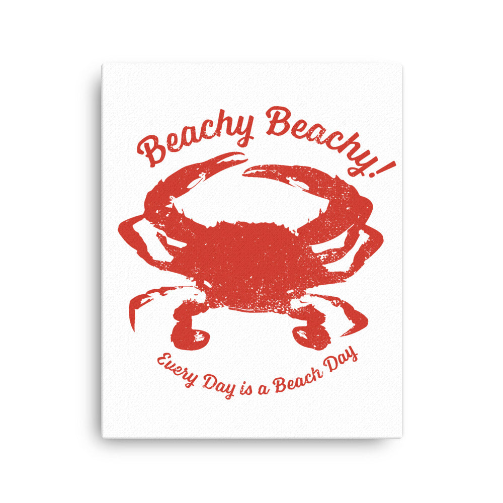 Beachy Beachy Vintage Crab Canvas Wall Art