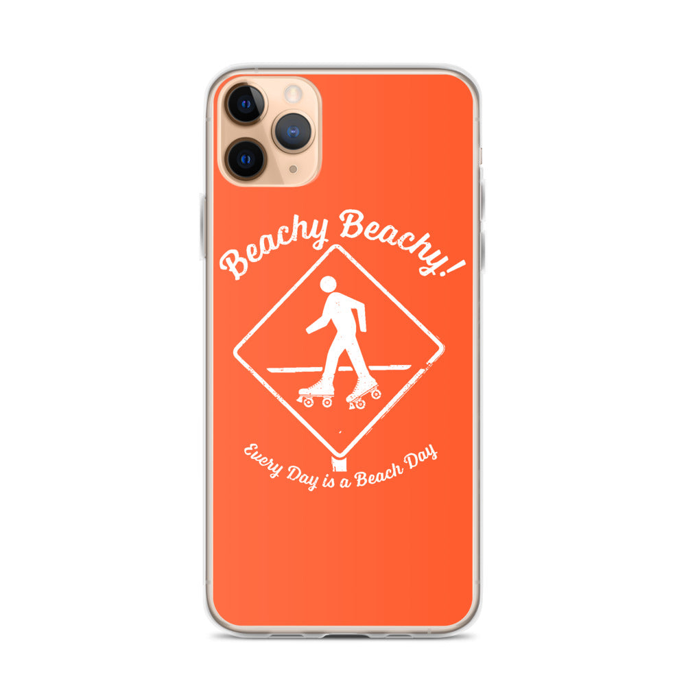 Beachy Beachy Vintage Rollerskater Crossing iPhone Case