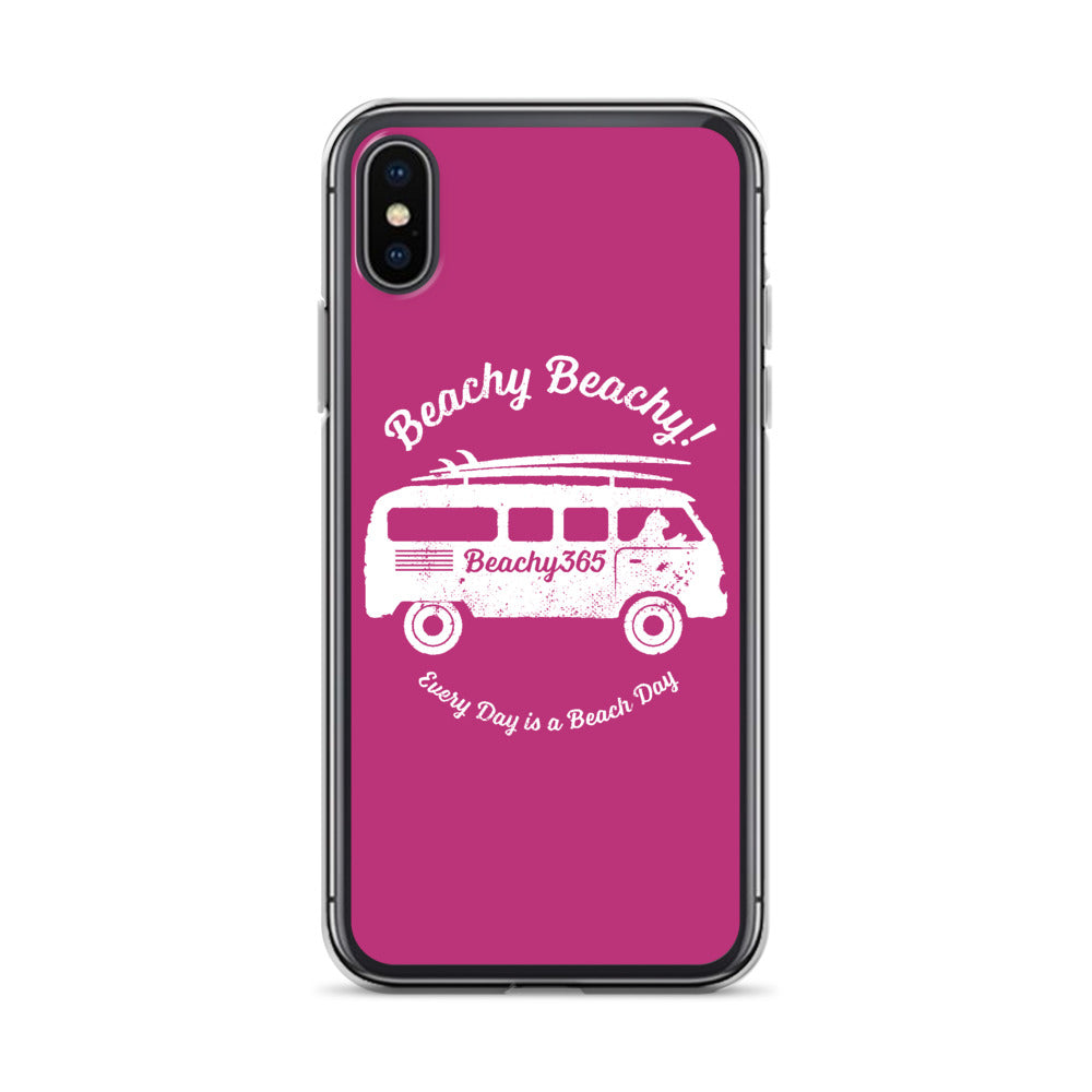 Beachy Beachy Vintage Surfbus Cat iPhone Case