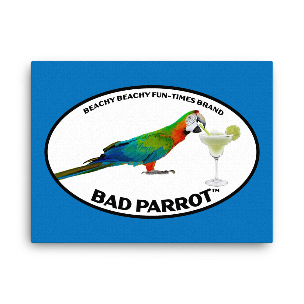 Bad Parrot with Margarita Canvas Wall Art