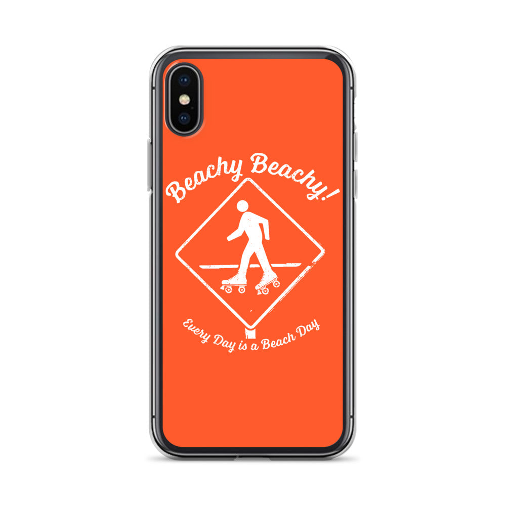 Beachy Beachy Vintage Rollerskater Crossing iPhone Case