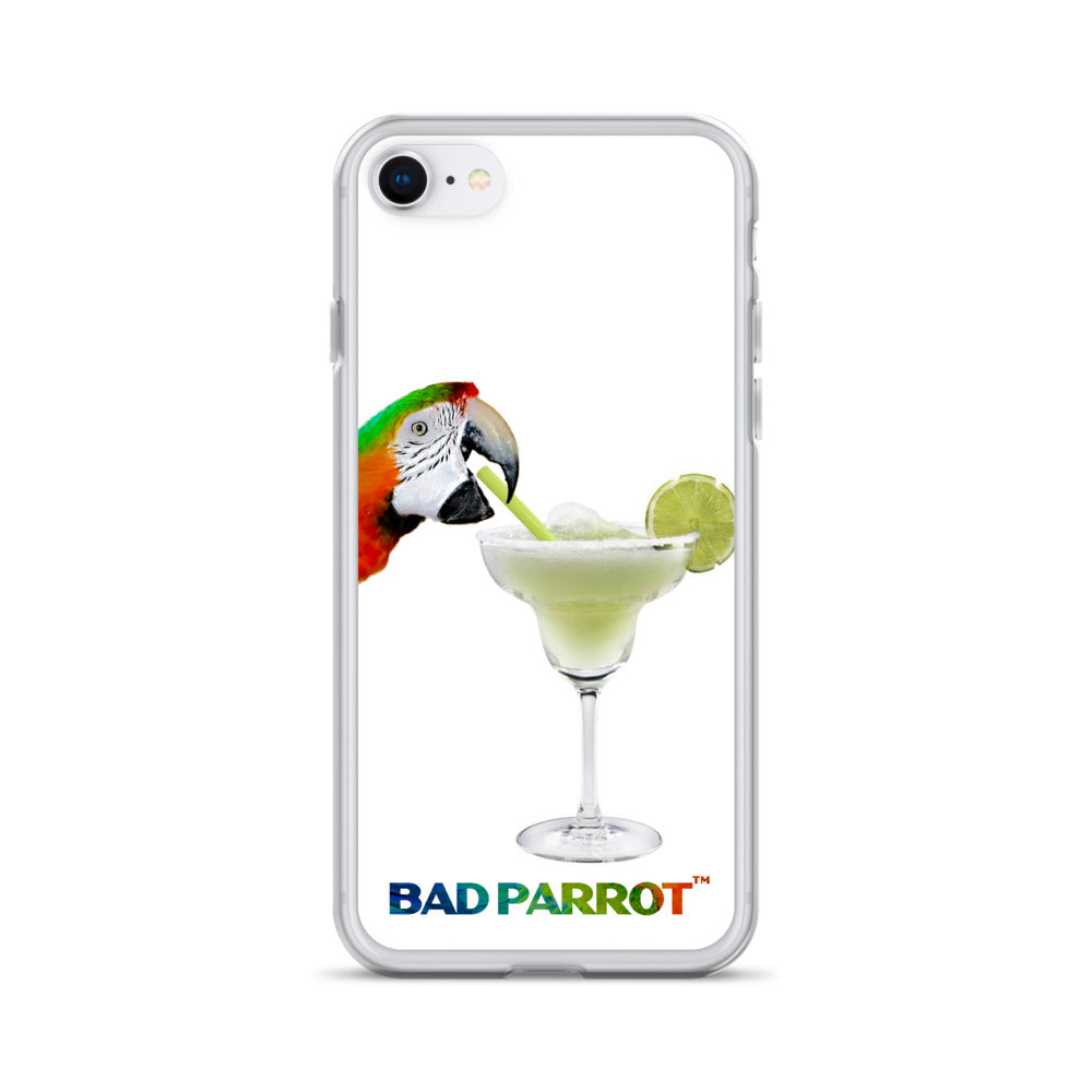 Bad Parrot Face with Margarita Extreme-Close-Up iPhone Case